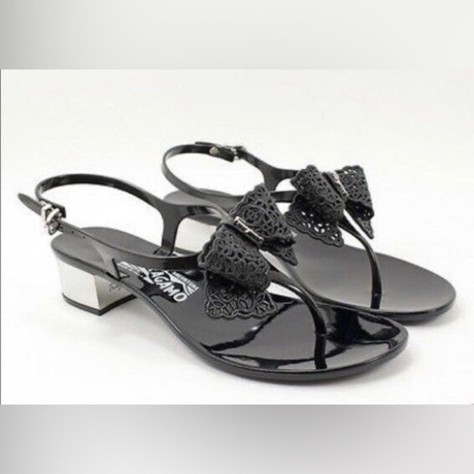 Salvatore Ferragamo ウェッジ ストラップサンダル 23.5