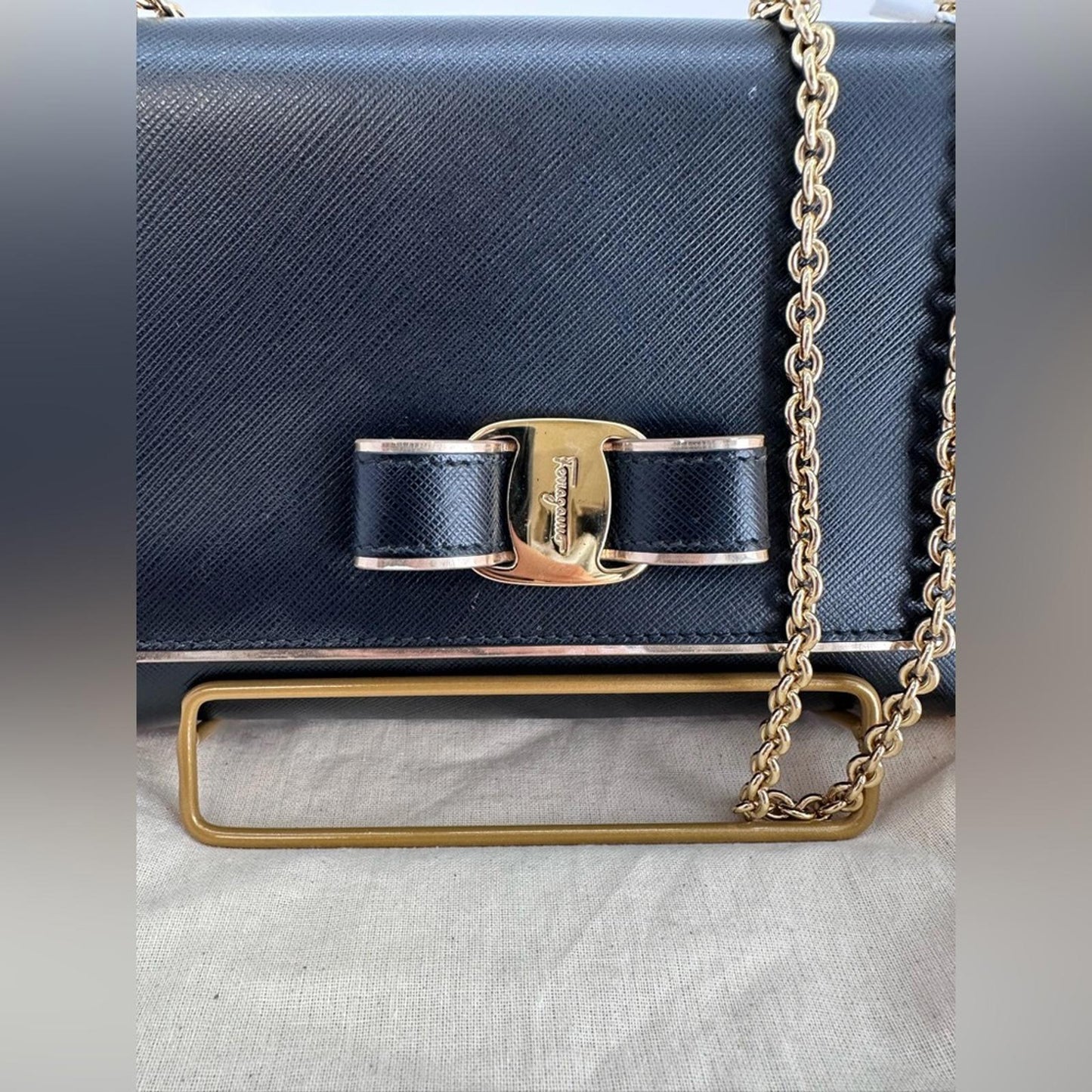 Salvatore Frragamo Vera Bow Crossbody Bag