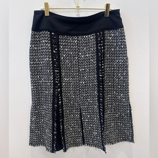 Laurel luxurious Black and White tweed Pencil Skirt