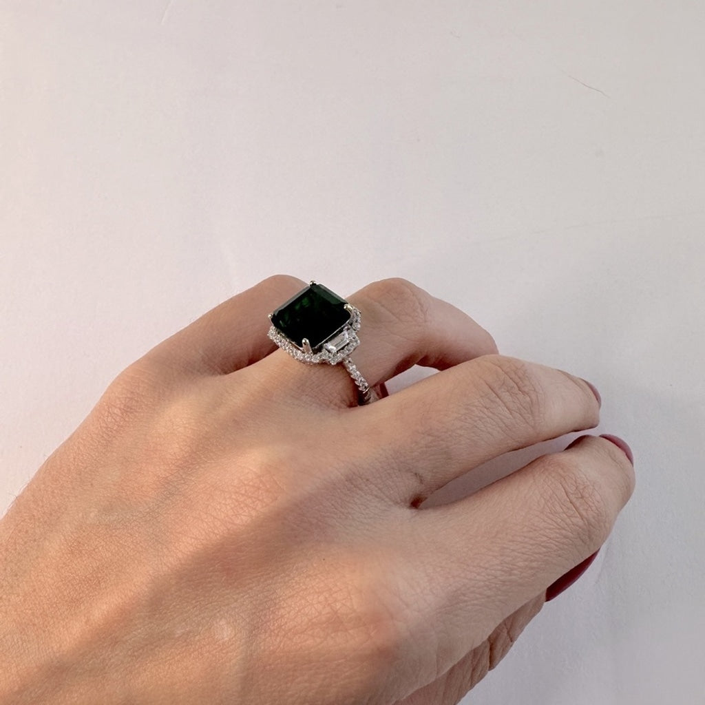 Enchanted Forest Emerald Green Colour Ring
