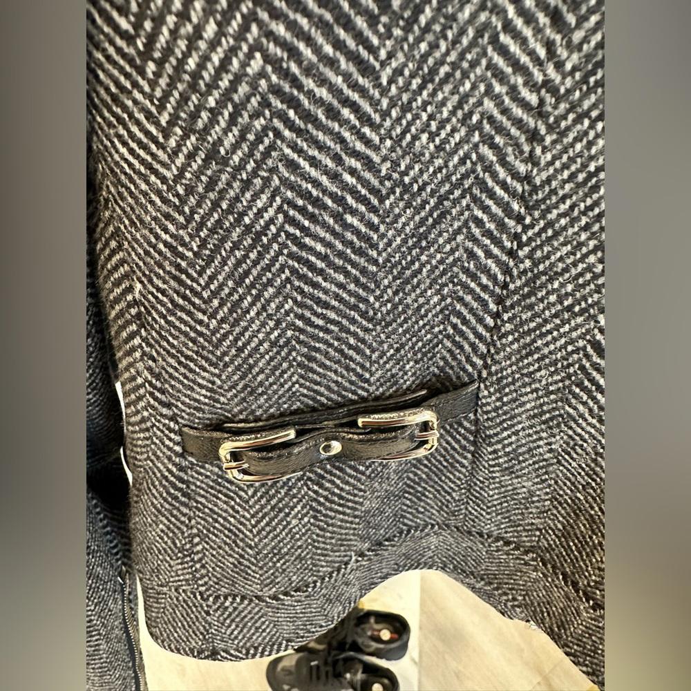 DOLCE & GABBANA wool jacket leather trim