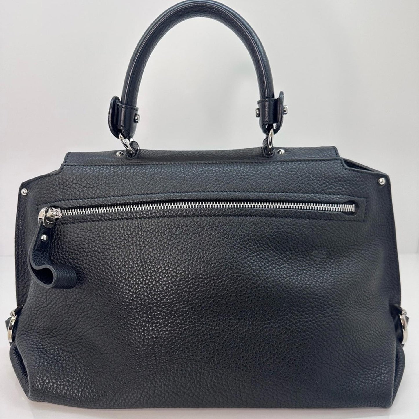 Salvatore Frragamo black Sofia satchel medium size