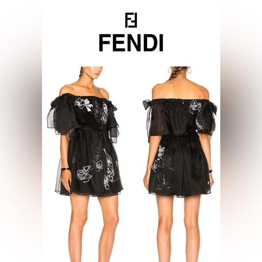 FENDI Runway Silk Dress New With Tag