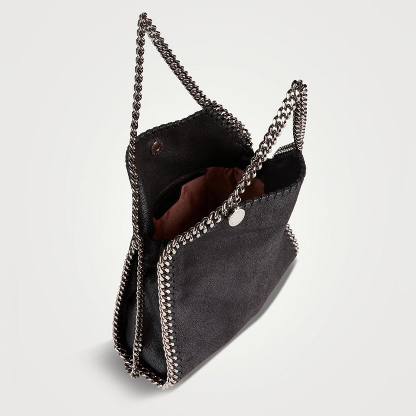 Stella McCartney Black Chain-Trimmed Shoulder Bag