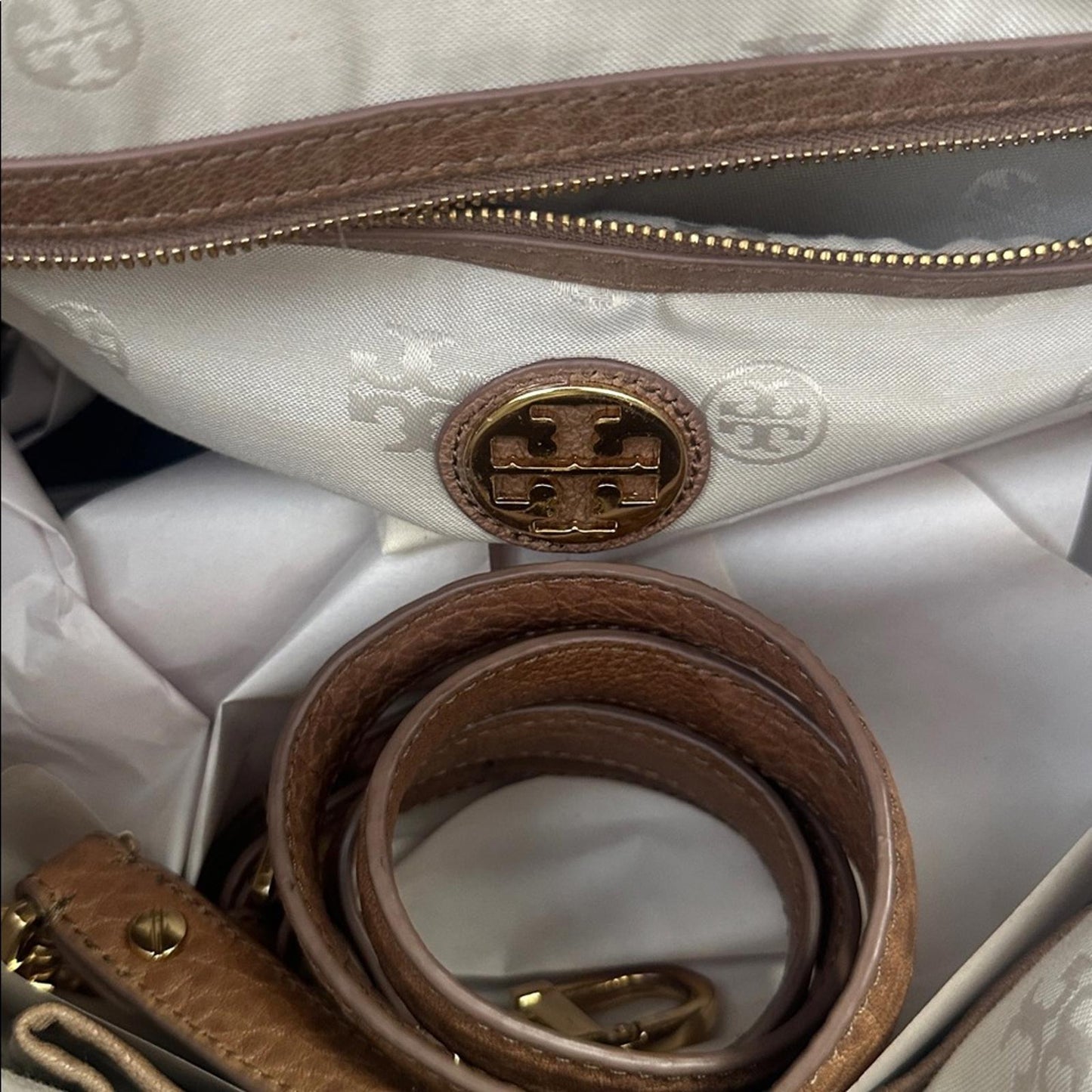 Tory Burch Tan Leather Satchel