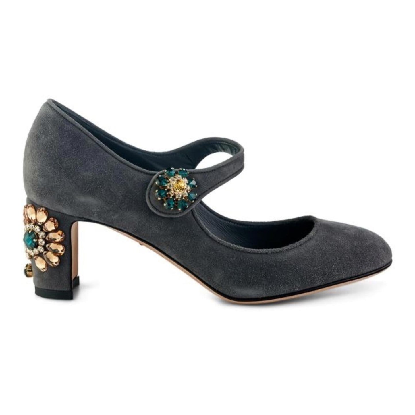 Dolce & Gabbana Gray Embellished Heels