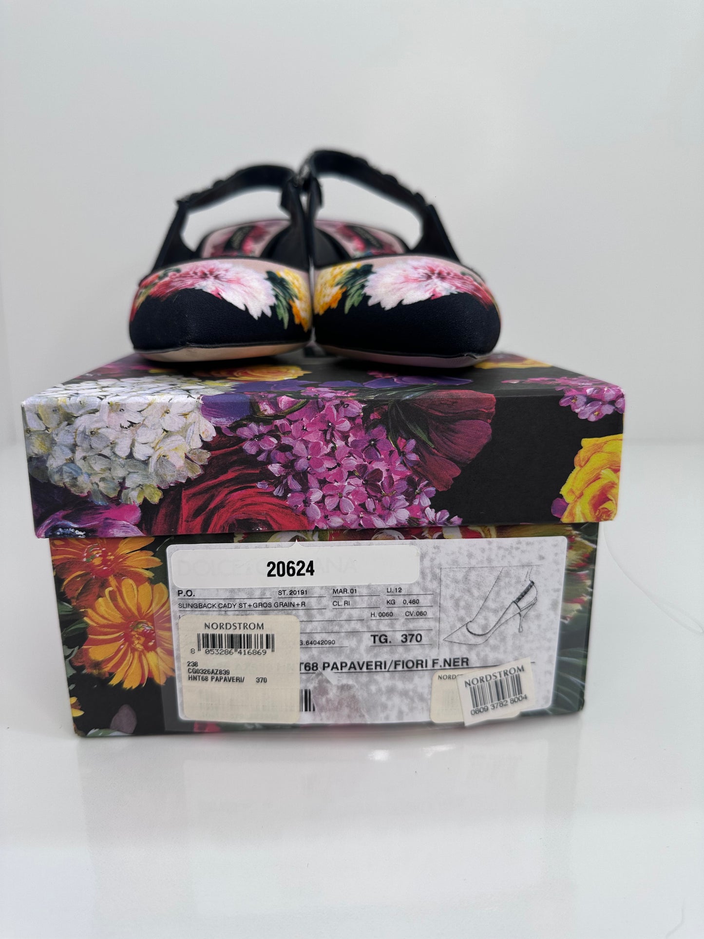 Dolce & Gabbana
Dolce & Gabbana Multicolor Fabric Floral Print Crystal Embellished Slingback Pumps