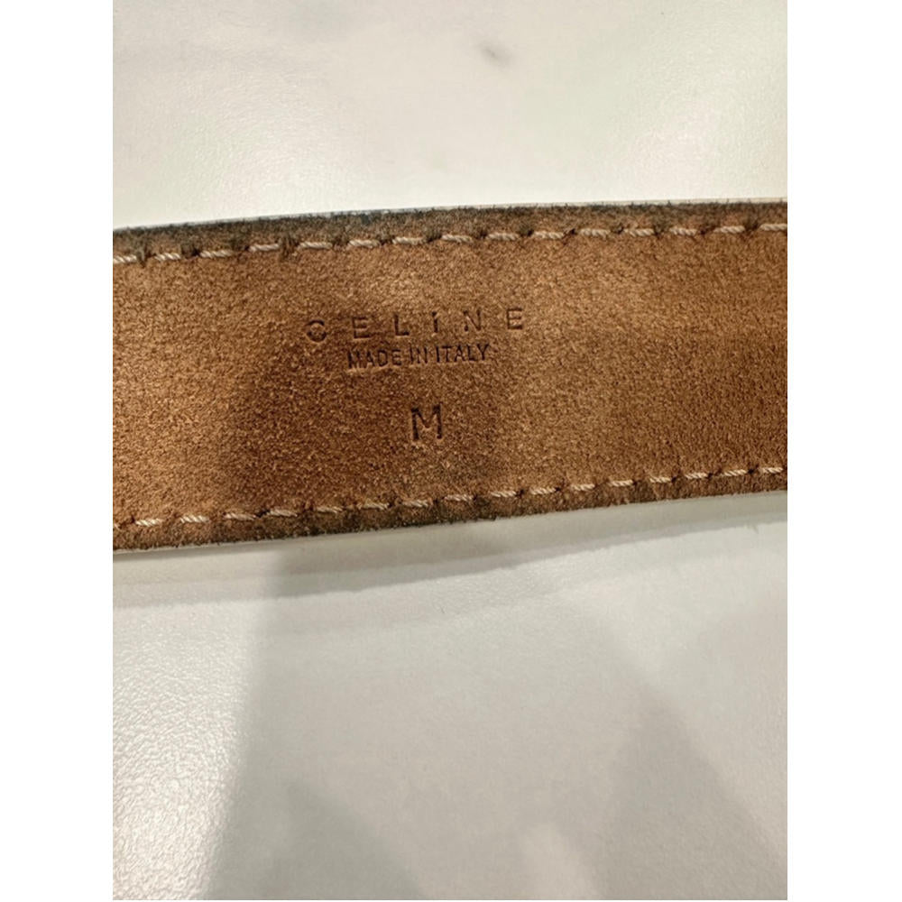 Celine Leather Belt Gold Buckle