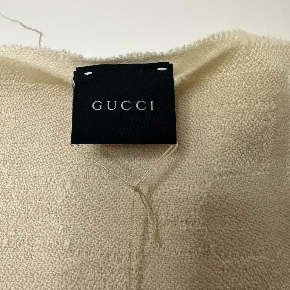 Gucci Cream Monogram Scarf