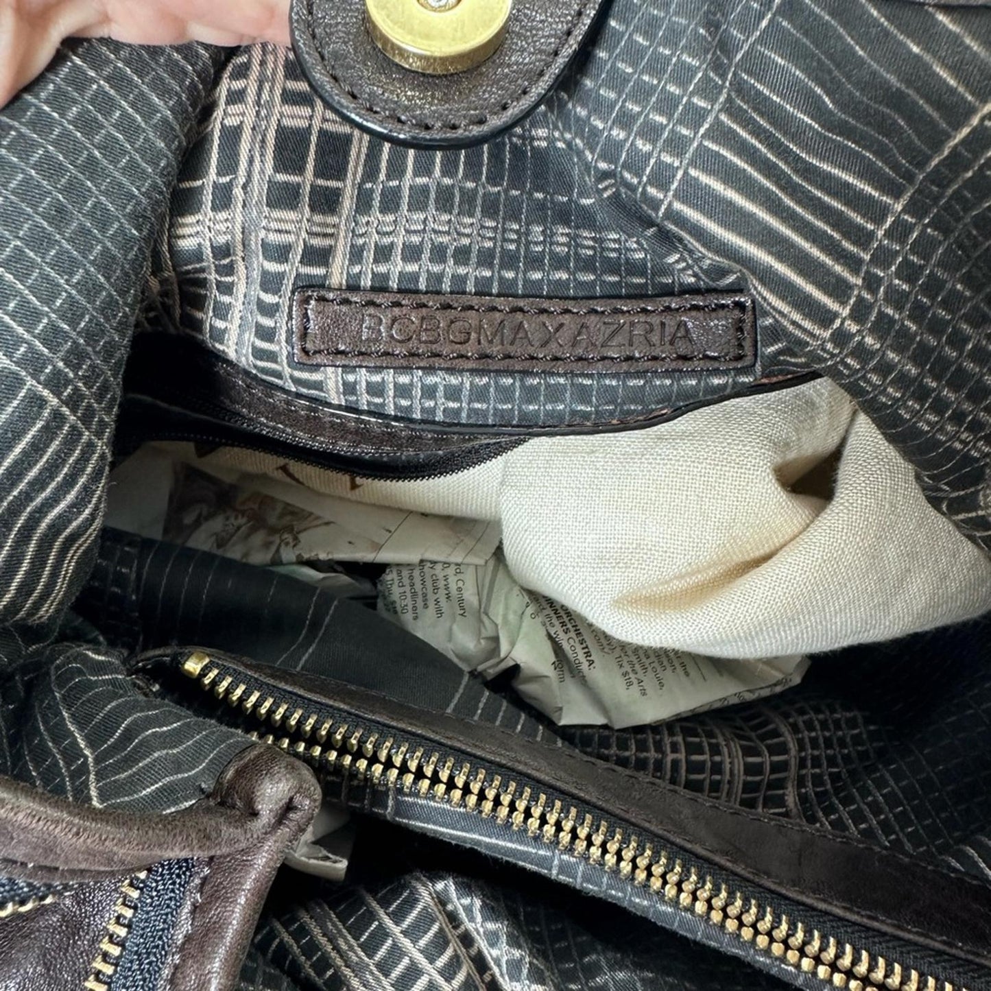 BCBGMaxAzria Dark Brown Hobo Bag