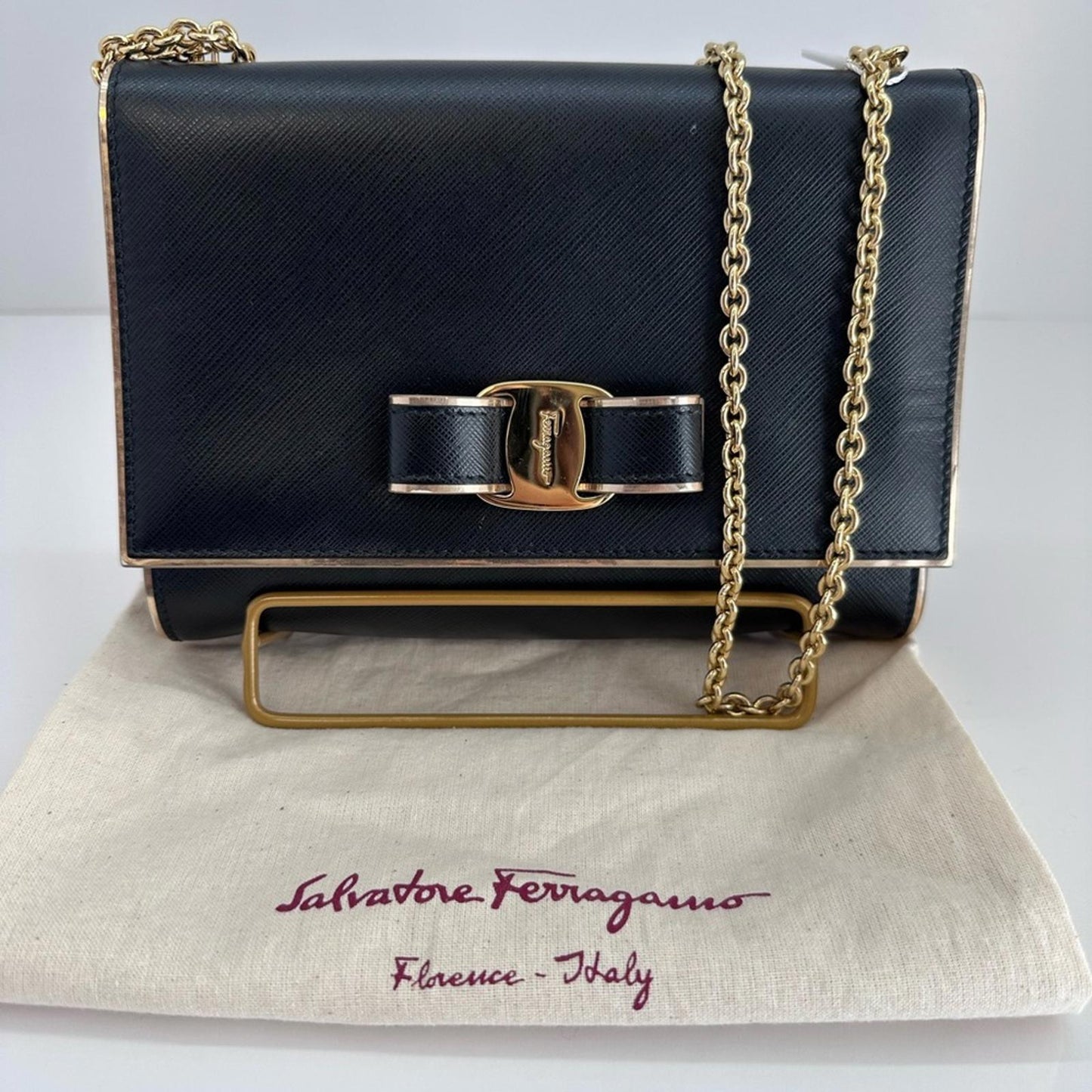 Salvatore Frragamo Vera Bow Crossbody Bag