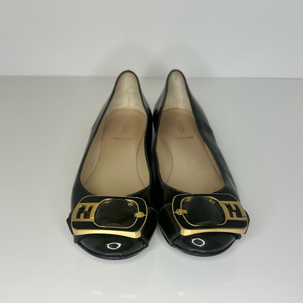 Fendi Vernier Flat  Ballerina Shoe