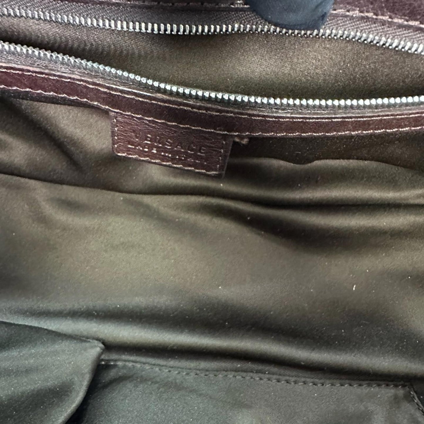 Versace Vintage Baguette Brown / Silver Bag