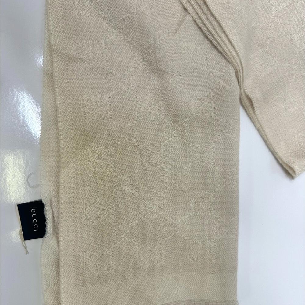 Gucci Cream Monogram Scarf