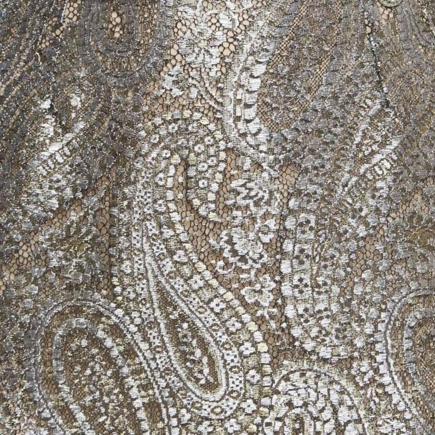 CHANEL Silver and Gray Lace two pieces Dress