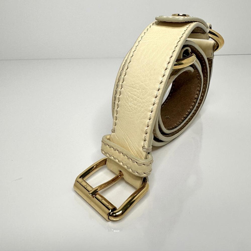 Celine Leather Belt Gold Buckle