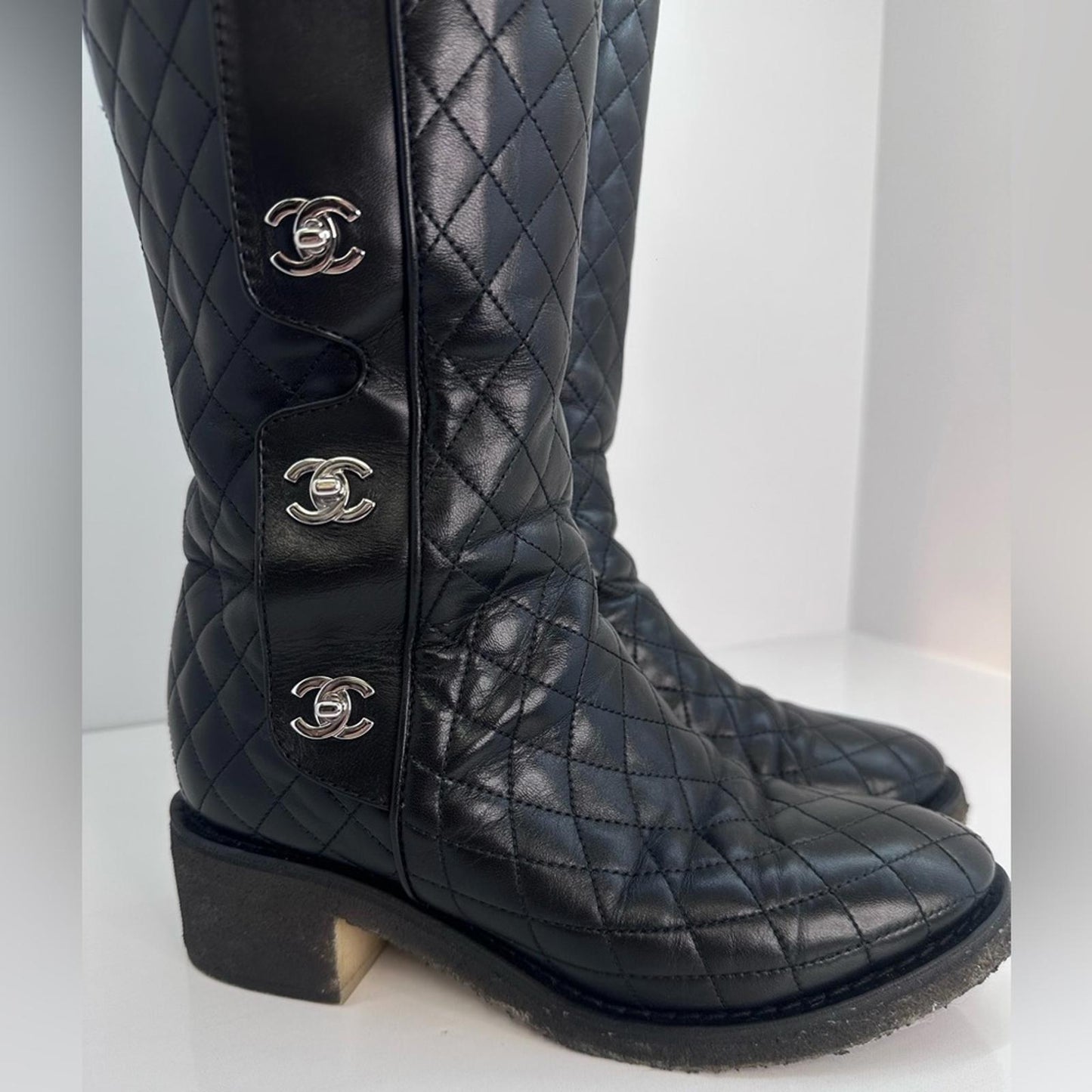 Chanel Knee Size Boots