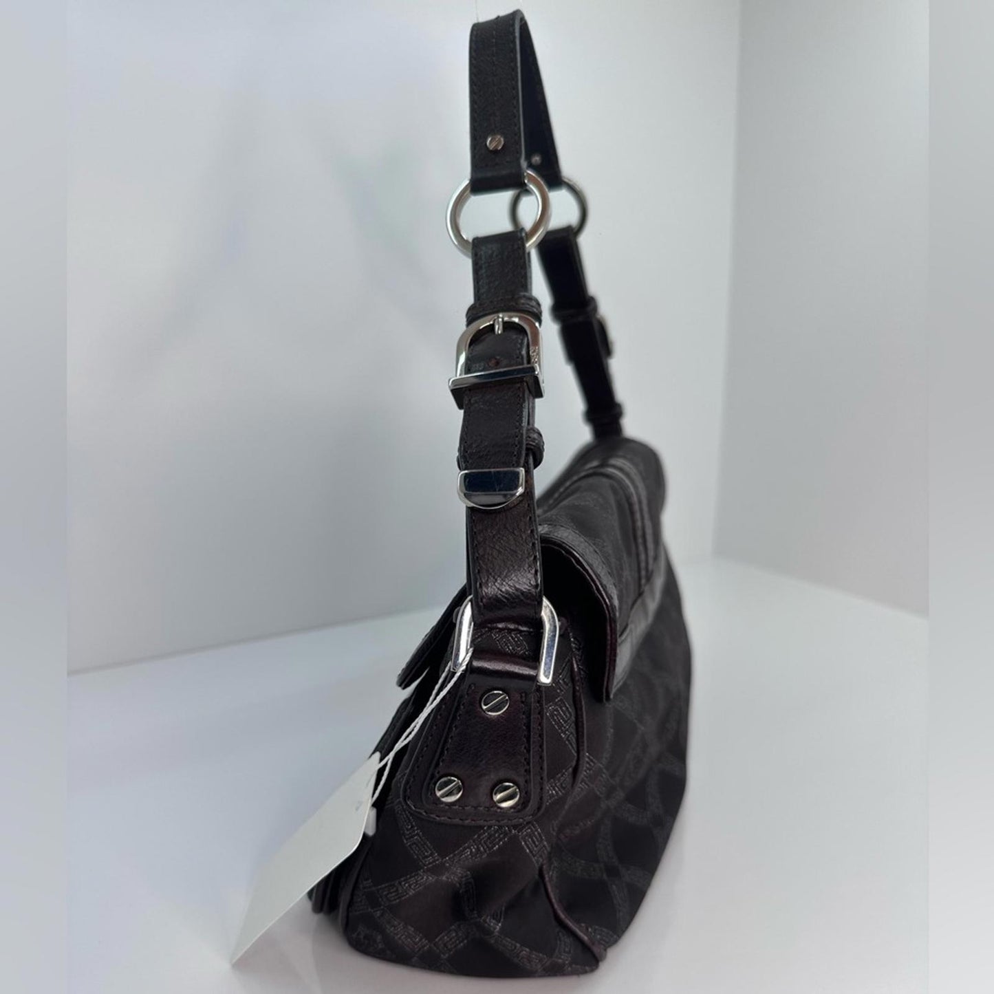 Versace Vintage Baguette Brown / Silver Bag