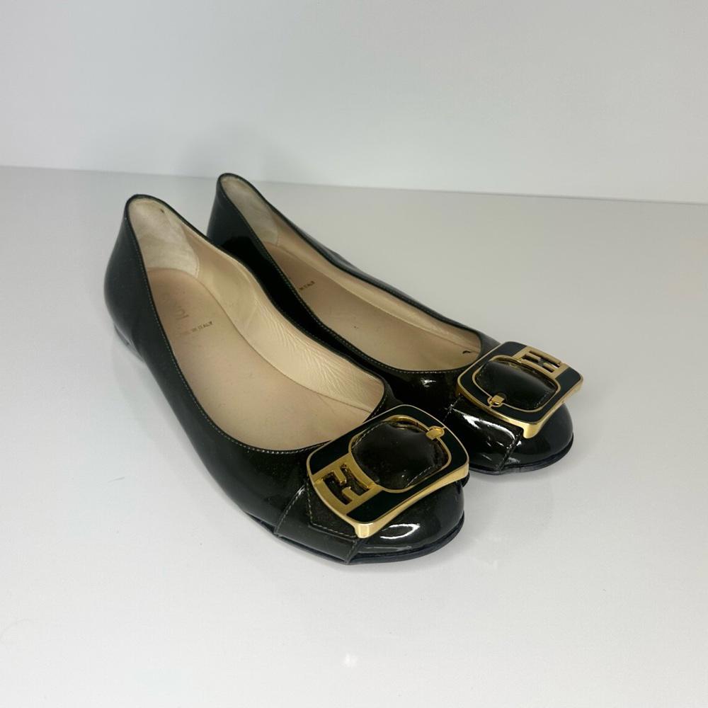Fendi Vernier Flat  Ballerina Shoe