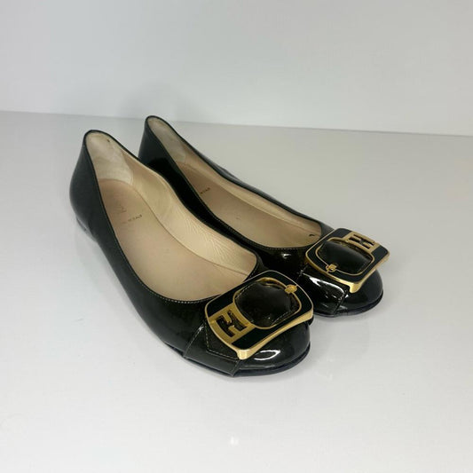 Fendi Vernier Flat  Ballerina Shoe