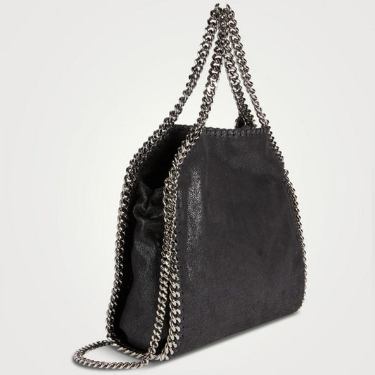 Stella McCartney Black Chain-Trimmed Shoulder Bag