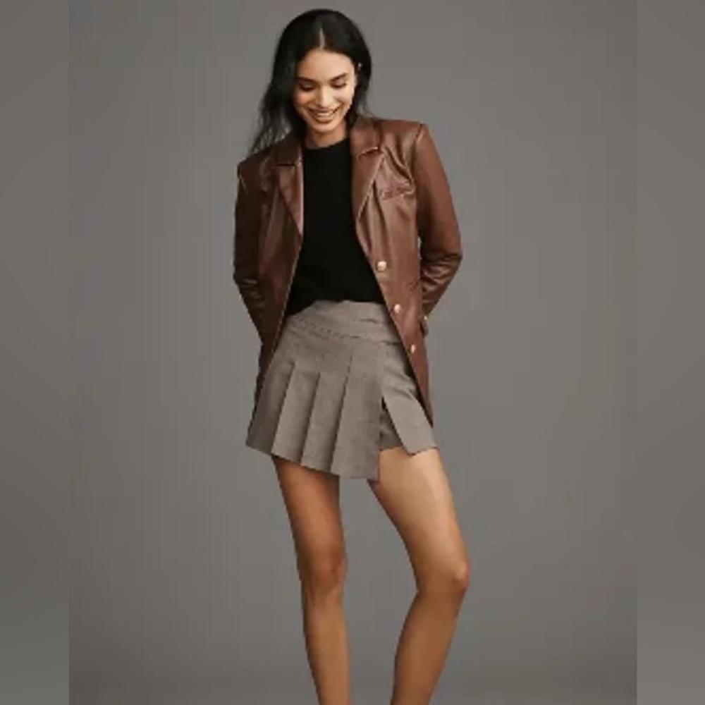 NWT 7 for all manKind Faux Leather Blazer Pt 20