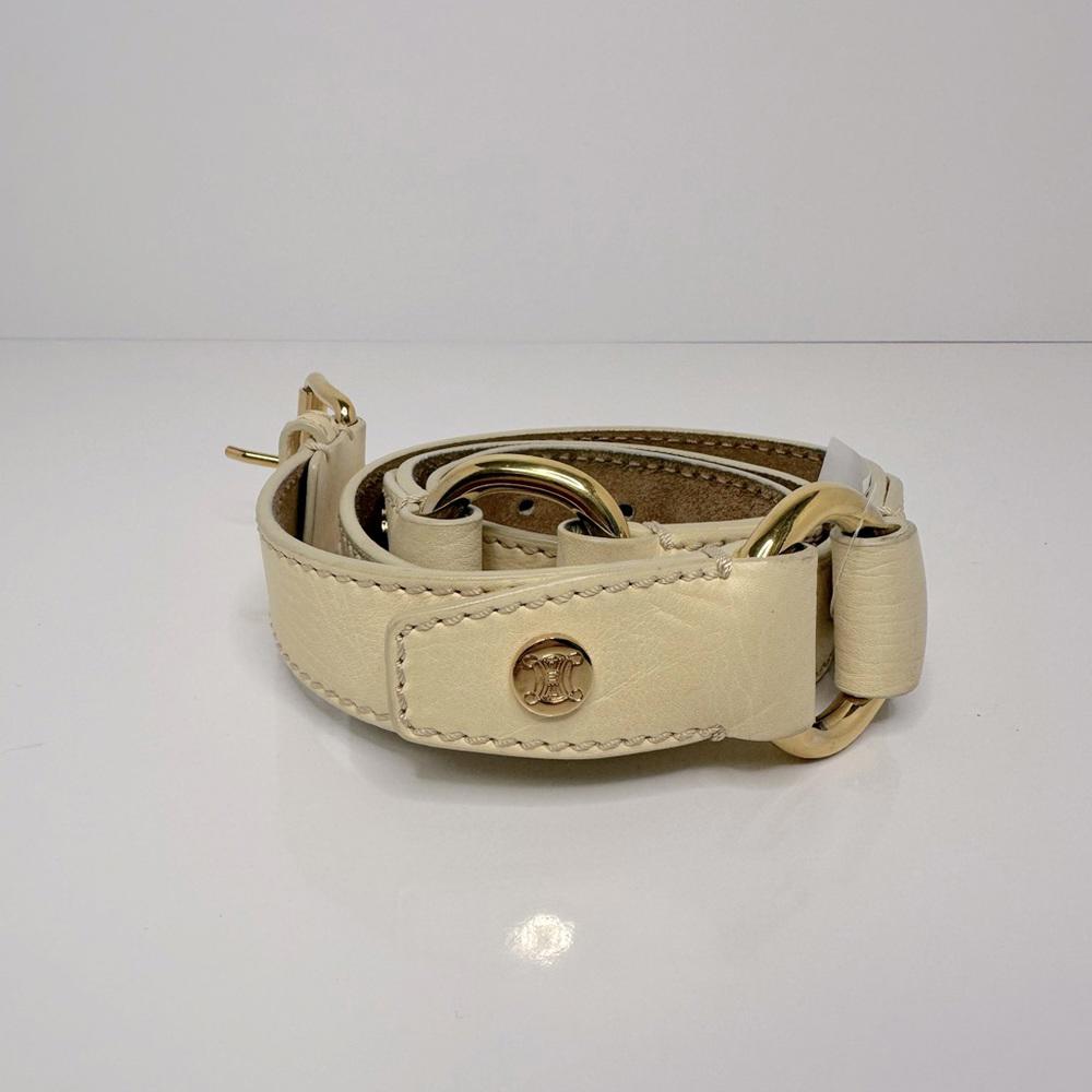 Celine Leather Belt Gold Buckle