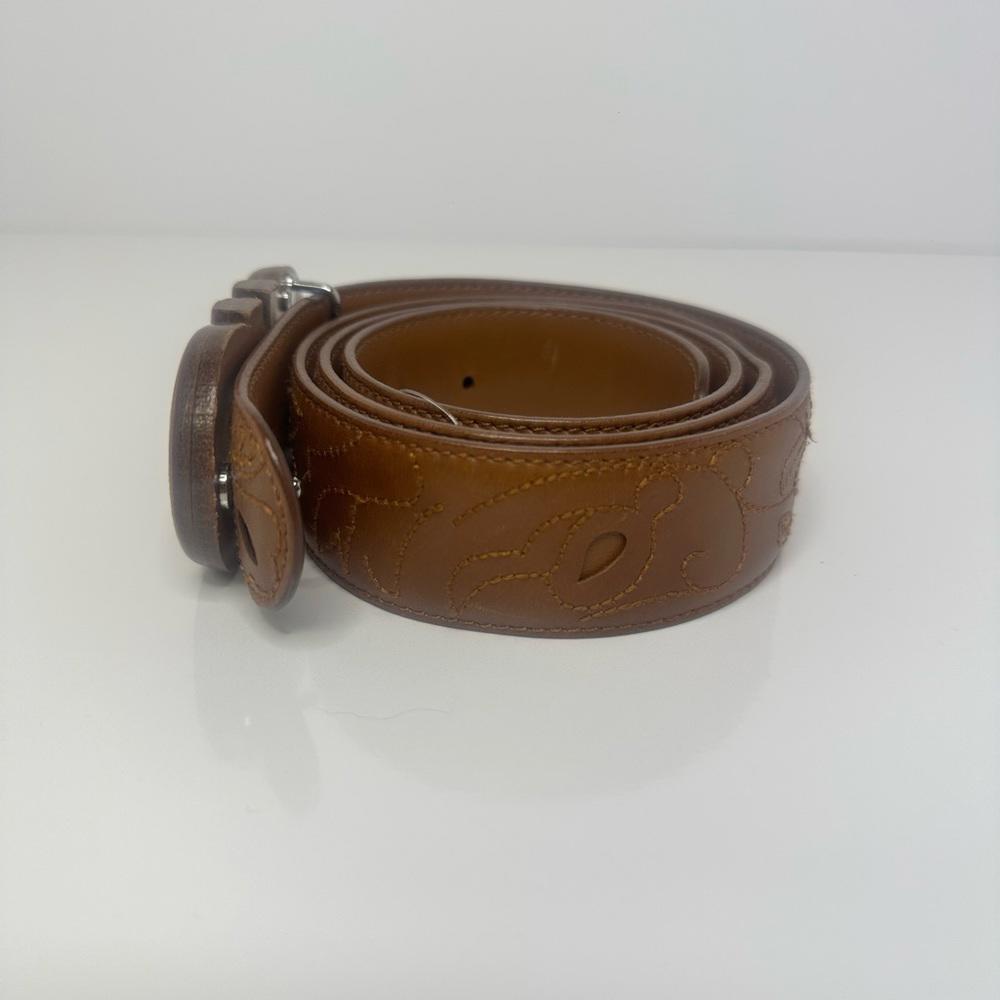Salvatore Ferragamo Rare Belt Wood Leather Buckle